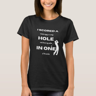 ゴルフで一つ一つの穴を開けた Tシャツ