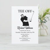 ゴルフで新たな人生のスタートを切る 引退のお祝い 招待状 (スタンド正面)