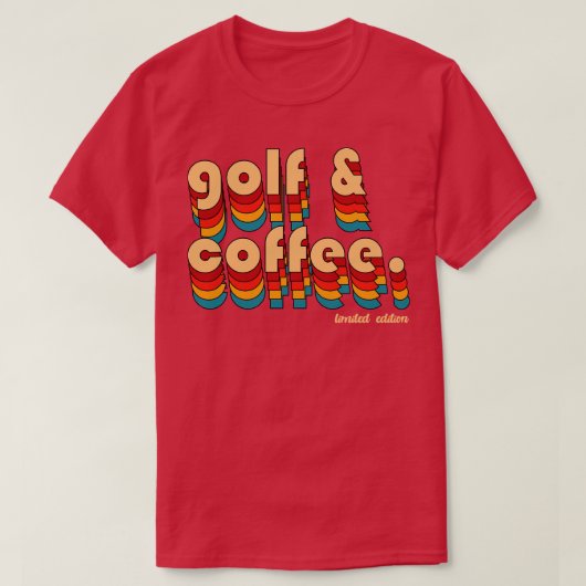 ゴルフとコーヒー Tシャツ (デザイン正面)