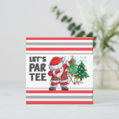 ゴルフとサンタクロースの楽しいパーティー Let's Par Tee パーティー 招待状 (スタンド正面)