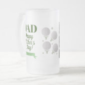 ゴルフとティーグリーンフォトファーザーデー フロストグラスビールジョッキ (正面左)