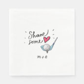 ゴルフとハート共有いくつかの愛 スタンダードランチョンナプキン (正面)