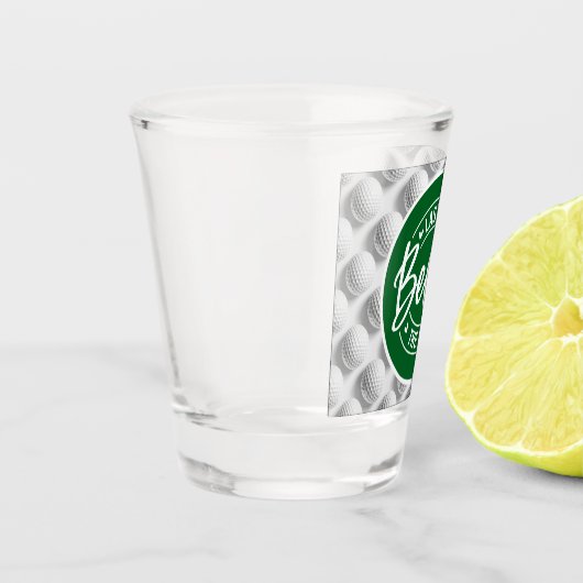 ゴルフとビールおもしろいのことわざ学士の結婚 ショットグラス (左)