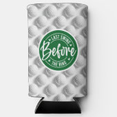 ゴルフとビールおもしろいのことわざ学士の結婚 スリム缶クーラー (正面)