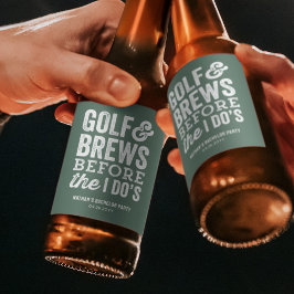 ゴルフとビールで乾杯！結婚式前の独身パーティ ビールラベル