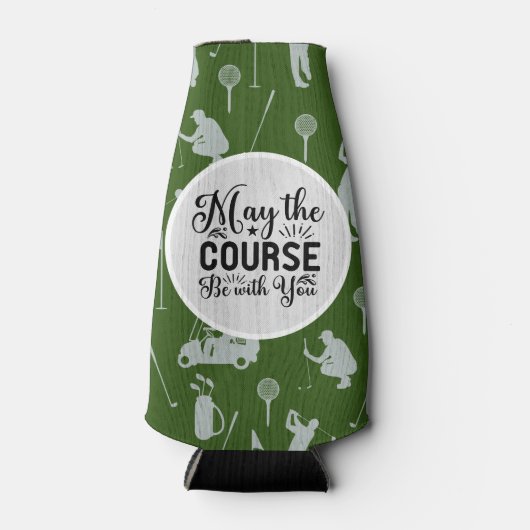 ゴルフとビールのおもしろいことわざがあなたと一緒にコースを取ることができる ボトルクーラー (正面)