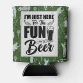 ゴルフとビールのおもしろいことわざ引用文 缶クーラー (正面)
