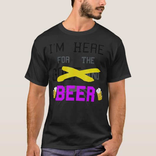 ゴルフとビールの父親の為にユーモアのある来た Tシャツ (正面)