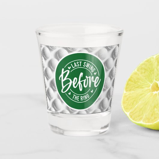 ゴルフとビールの面白い名言 バチェラーパーティーの結婚式 ショットグラス (正面)