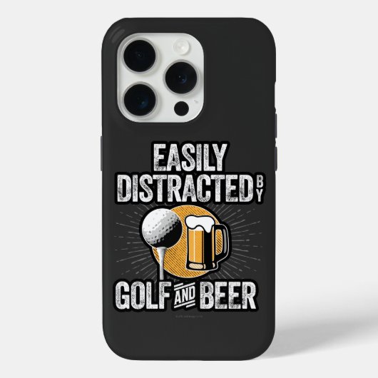 ゴルフとビールケースメイトiPhonで簡単に気を散らす Case-Mate iPhoneケース (裏面)