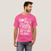 ゴルフとビール おもしろ 父の日 飲酒 誕生日 Tシャツ (正面フル)