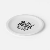 ゴルフとビール ペーパープレート (アングル)