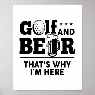 ゴルフとビール ポスター