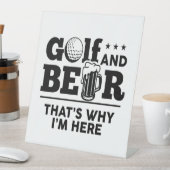 ゴルフとビール 台座サイン (インサイチュ)