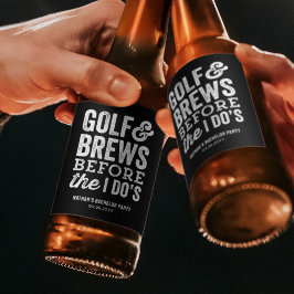 ゴルフとビール、結婚する前に 黒 ビールラベル