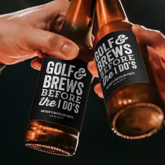 ゴルフとビール、結婚する前に 黒 ビールラベル