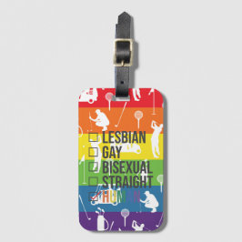 ゴルフとプライド:レインボー ラゲッジタグ