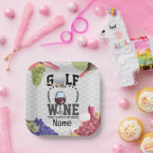 ゴルフとワインだからこそゴルファーの為にここに来たんだ ペーパープレート (パーティー)