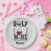 ゴルフとワインだからこそゴルファーの為にここに来たんだ ペーパープレート (パーティー)