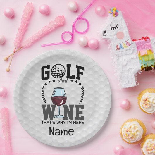 ゴルフとワインだからこそゴルファーの為にここに来たんだ ペーパープレート (パーティー)