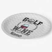ゴルフとワインだからこそゴルファーの為にここに来たんだ ペーパープレート (アングル)