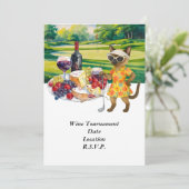 ゴルフとワインの試飲会コースでのワイン 招待状 (スタンド正面)