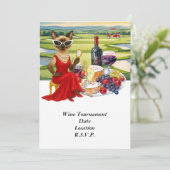 ゴルフとワインの試飲会　コースでのワイン鑑賞 招待状 (スタンド正面)