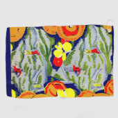 ゴルフと花 ゴルフタオル (横)