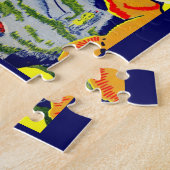 ゴルフと花 ジグソーパズル (側面)