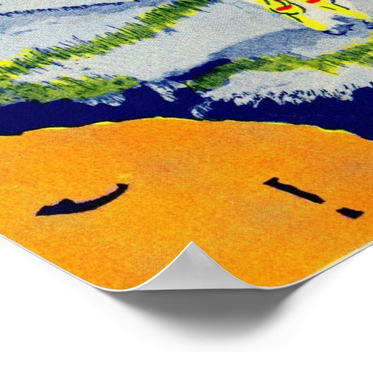 ゴルフと花 ポスター (角)