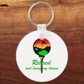 ゴルフと退職 キーホルダー (正面)