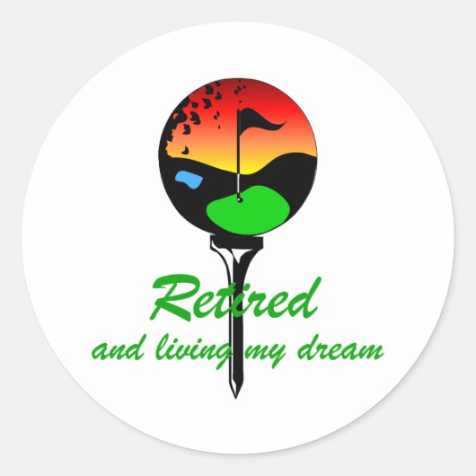 ゴルフと退職 ラウンドシール (正面)