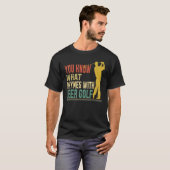 ゴルフと韻を踏むものを知っている ビール スポーツ Tシャツ (正面フル)