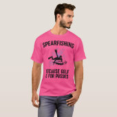 ゴルフなんてやる奴は弱虫 おもしろフィッシングギフト Tシャツ (正面フル)