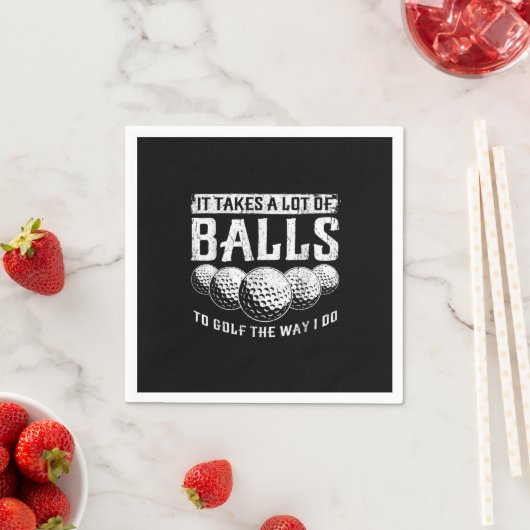 ゴルフにはやり方がボールが多いおもしろい スタンダードカクテルナプキン (インサイチュ)