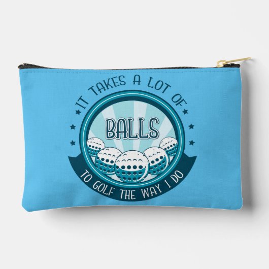 ゴルフにはやり方がボールが多い アクセサリーポーチ (裏面)