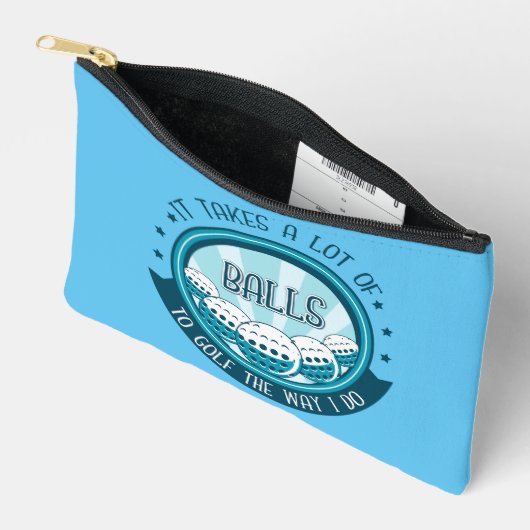ゴルフにはやり方がボールが多い アクセサリーポーチ (見開き)