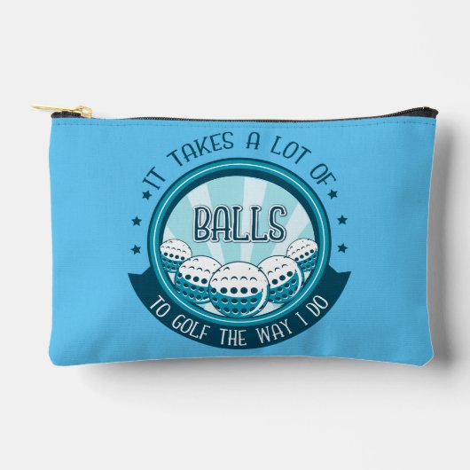 ゴルフにはやり方がボールが多い アクセサリーポーチ (正面)