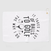 ゴルフにはやり方がボールが多い ゴルフタオル (横)