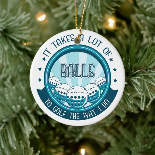ゴルフにはやり方がボールが多い セラミックオーナメント (ツリー)