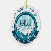 ゴルフにはやり方がボールが多い セラミックオーナメント (右)