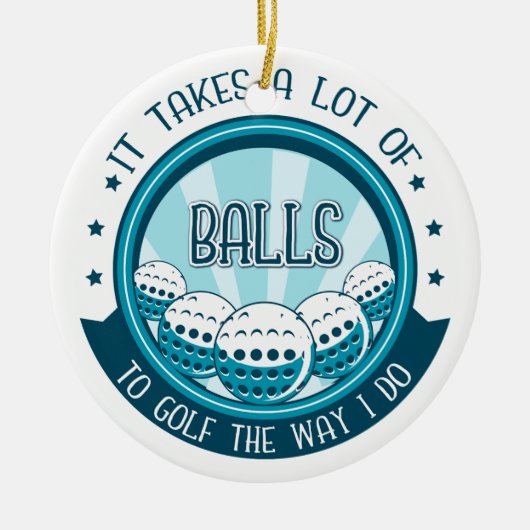 ゴルフにはやり方がボールが多い セラミックオーナメント (正面)