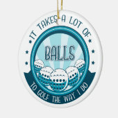 ゴルフにはやり方がボールが多い セラミックオーナメント (左)