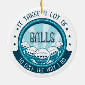 ゴルフにはやり方がボールが多い セラミックオーナメント (裏面)