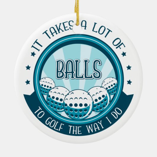 ゴルフにはやり方がボールが多い セラミックオーナメント (裏面)