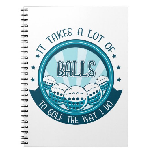 ゴルフにはやり方がボールが多い ノートブック (正面)