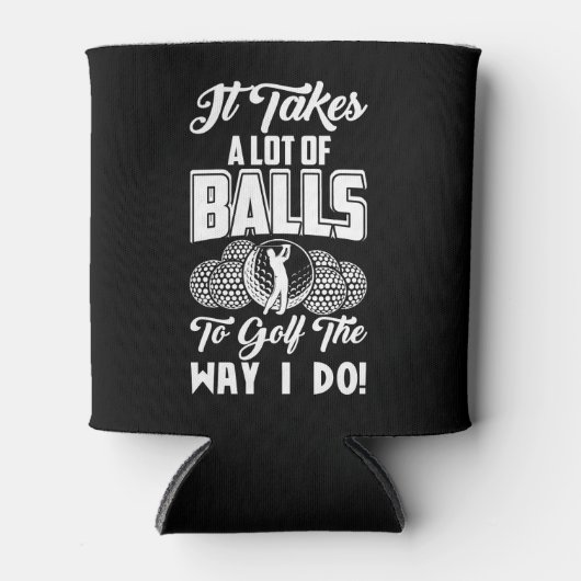 ゴルフにはやり方がボールが多い 缶クーラー (正面)