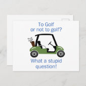 ゴルフにまたはない ポストカード (正面/裏面)