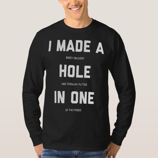 ゴルフに穴をあけた Tシャツ (正面)