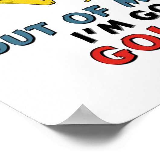 ゴルフに行く ポスター (角)